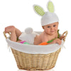 Bunny Kit Costume Set - Infant Size - Includes Hat, Diaper Cover, & Rattle - Perfect Photoshoot Outfit And For Easter Egg Huntin