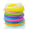 100 Pieces Silicone Jelly Bracelets Luminescent 80s 90s Hair Ties Accessories Multicolor Rainbow Wristband Operation Christmas P