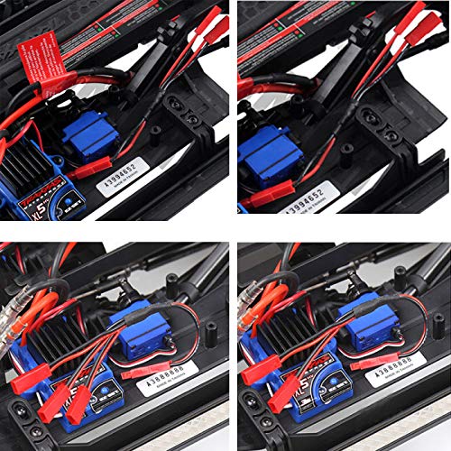 6PCS JST Plug Splitter JST Male Female Y Cable JST Y Parallel Adapter Harness JST to JR Adapter for Traxxas TRX-4 1/10 RC Car Cr