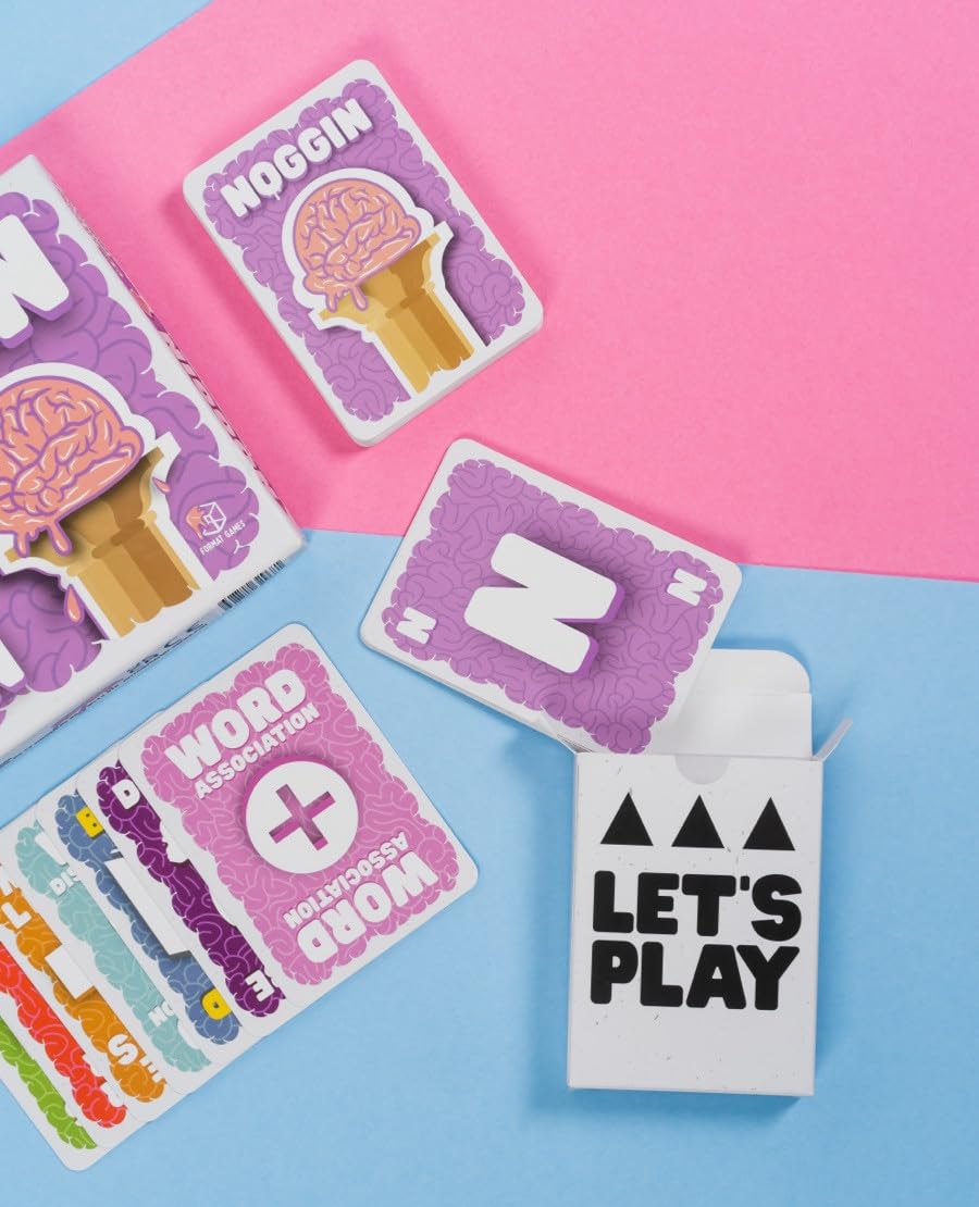 Format Games Noggin Party Game - Fast-Thinking Card Game for 3+ Players, Ages 10+, Multi Color, Model NG0921, Cardboard Material