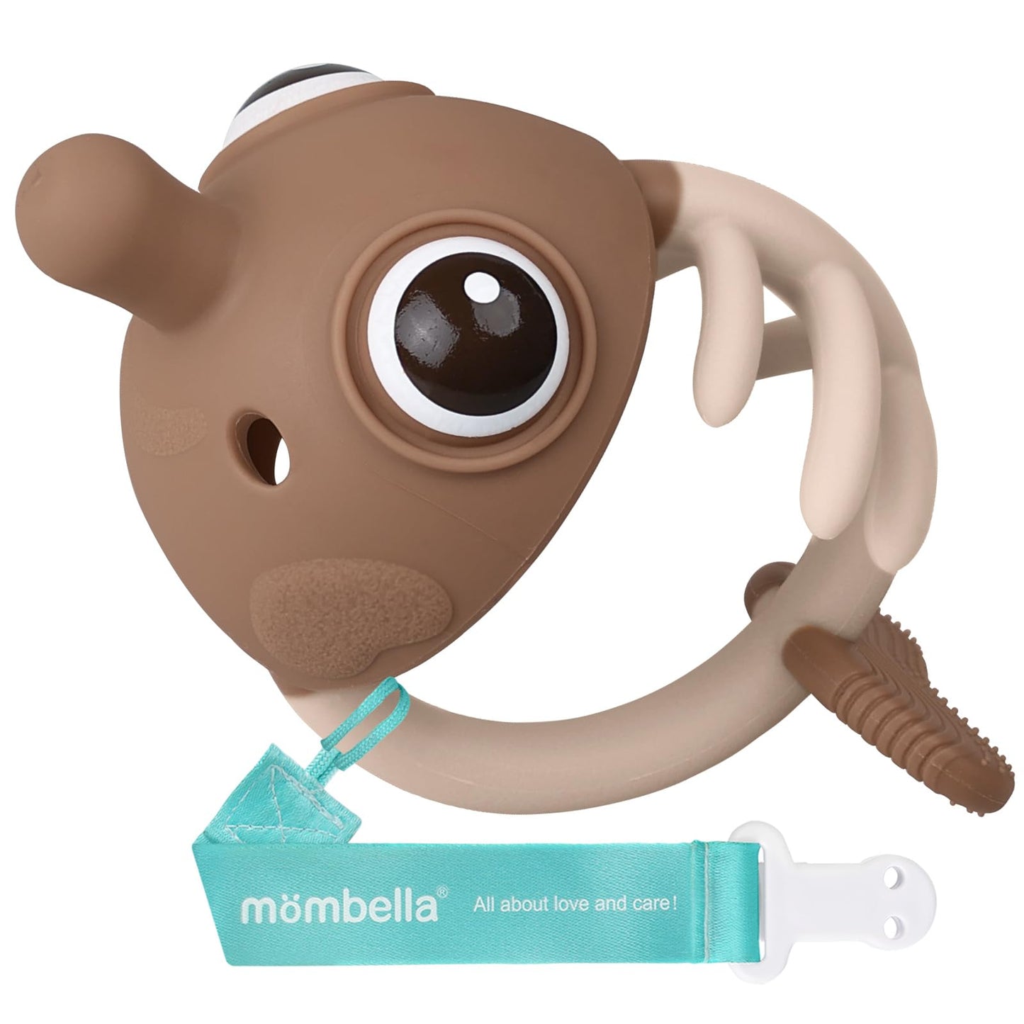 Baby Teething Toys For 3 Months Up With Pacifier Clip, Mombella Clownfish Teether For Babies 6 To 12 Months, Soft Silicone Infan