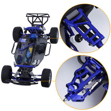 HobbyPark Aluminum Front & Rear Suspension A-Arms Set,Tie Bar for 1/10 Traxxas Slash 2WD RC Car Upgrade Parts Hop Ups, Replaceme