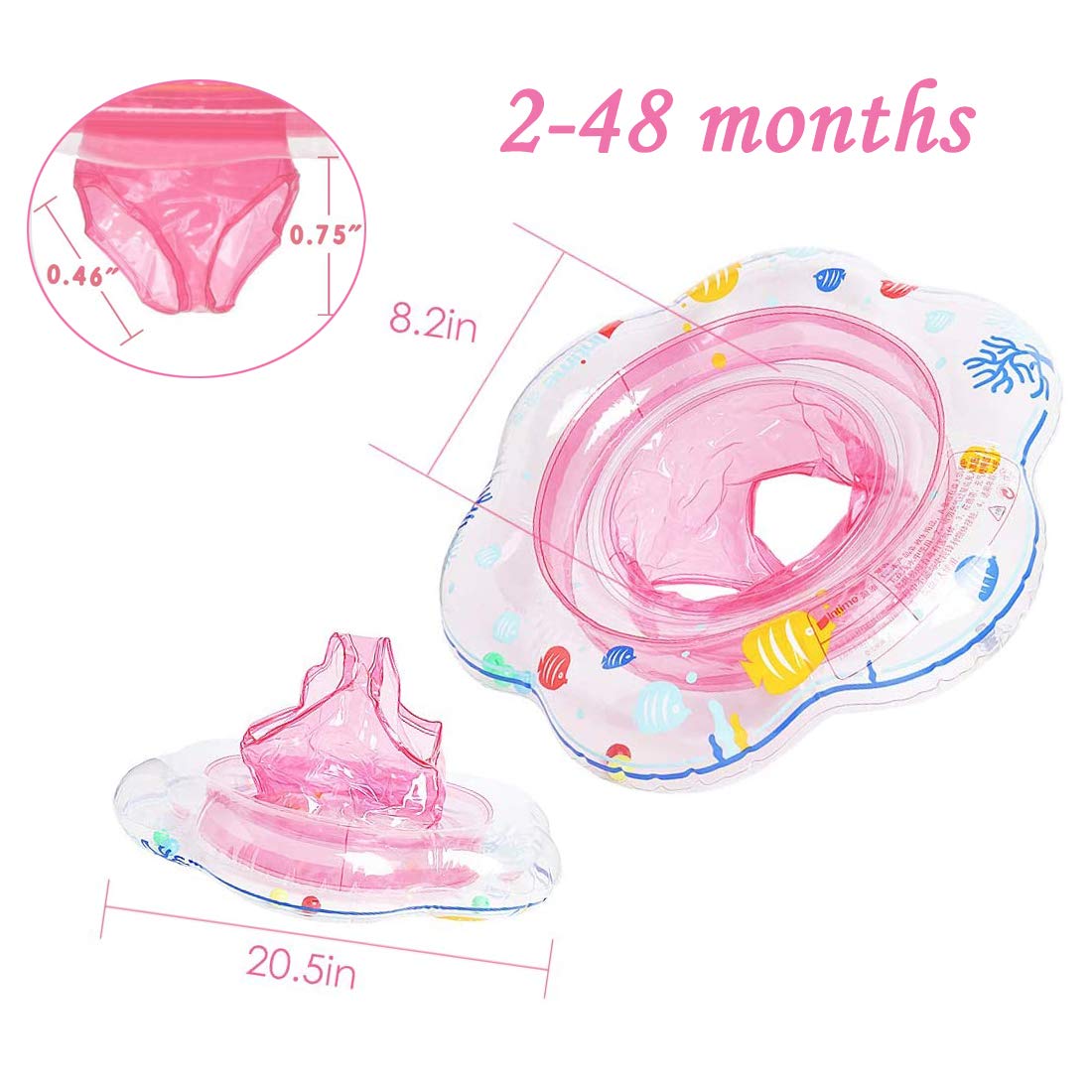 Baby Swimming Float Ring,Baby Inflatable Pool Floatie Baby Water Float Infant Swim Pool Rings For Toddler Kid Age 6-48 Months, B