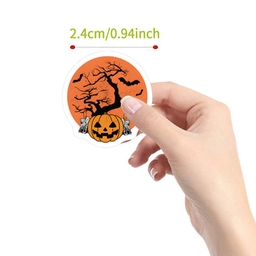 500 Pieces(10 Patterns)Halloween Pumpkin Stickers Cartoon Aesthetics Fashion Graffiti Adhesive For Kids Girls Boys Teens Adults