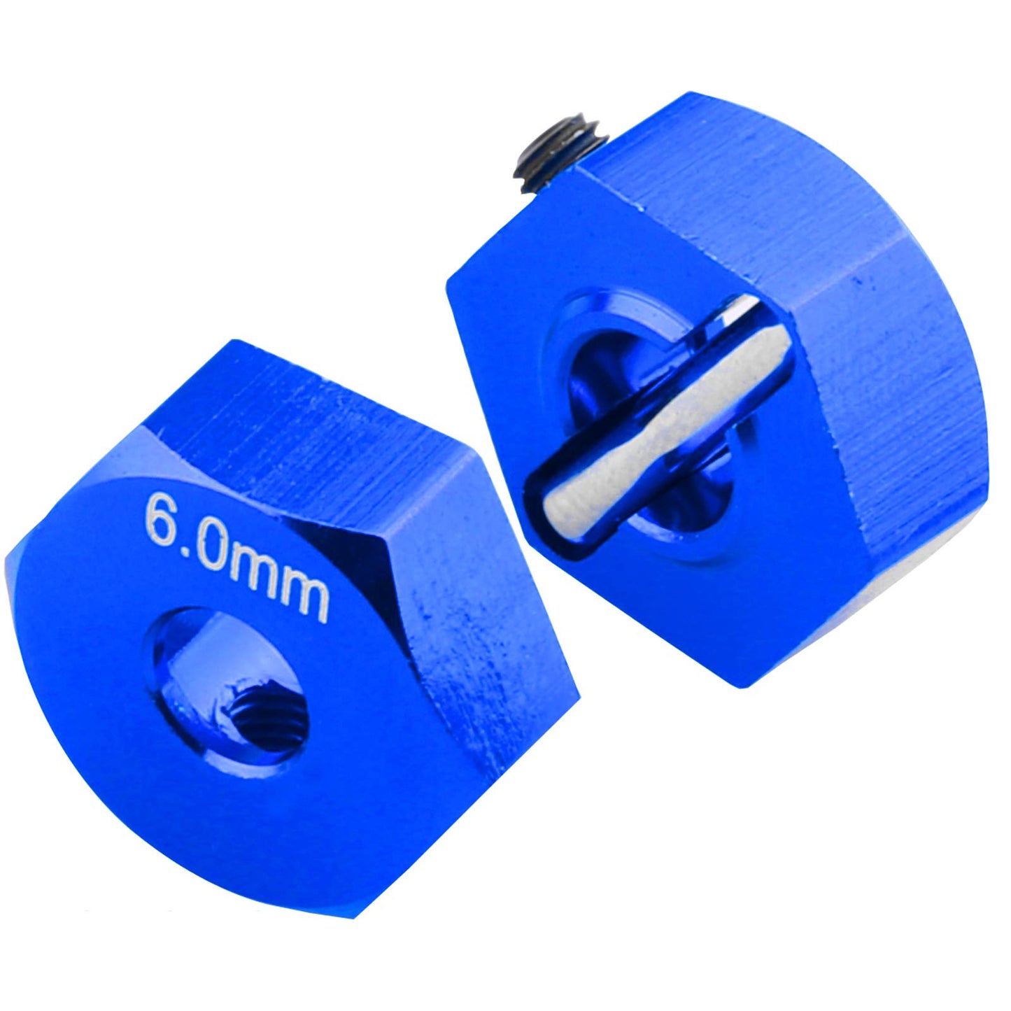 HobbyPark 14mm Aluminum Wheel Hex Parts for Arrma 1/10 Granite 4X4, Big Rock, Senton, Replacement of AR310871 (Navy Blue)
