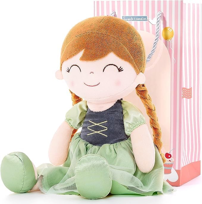 Gloveleya Dolls Princess Girls Toy First Baby Girl Gifts Soft Plush Manor Princess Doll Anne Green 16''