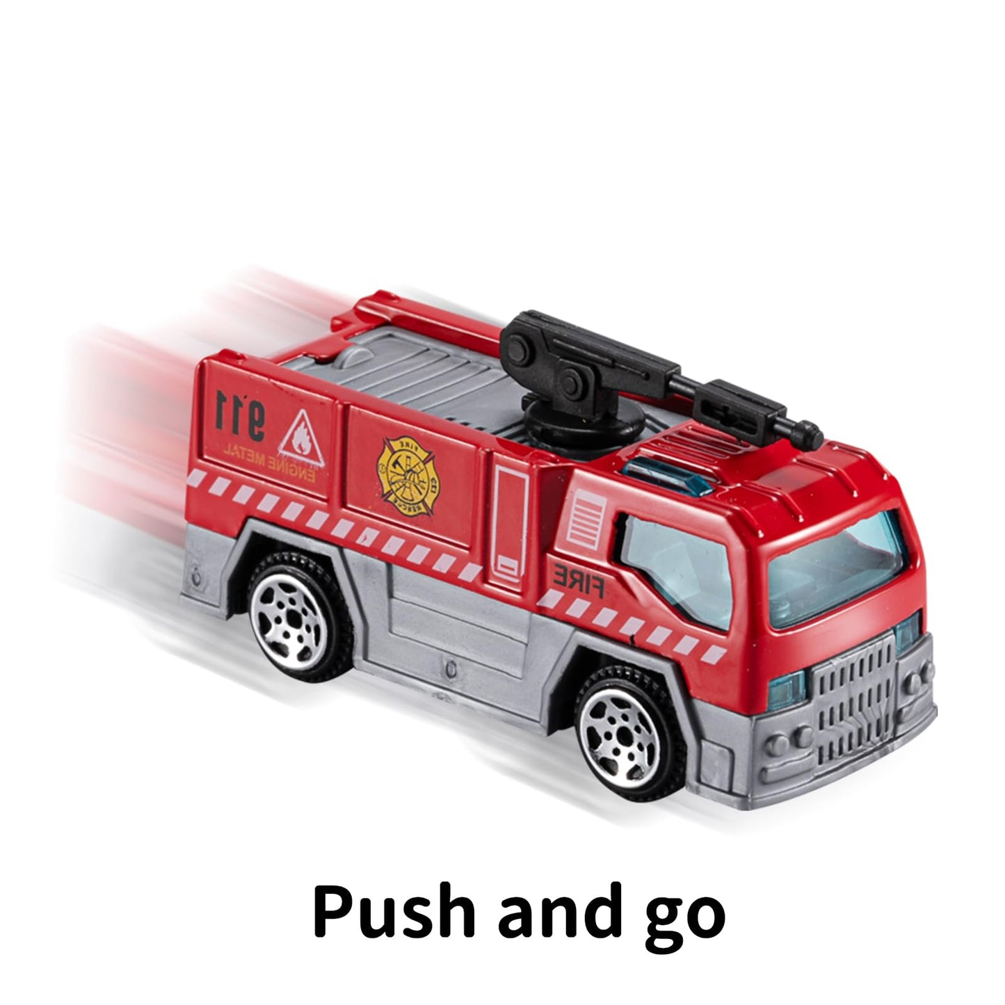 Temi Diecast Emergency Fire Rescue Vehicle Toy Set W/Play Mat, Truck Carrier,Ambulance, Alloy Metal Fighting Car For 3 4 5 6 Yea
