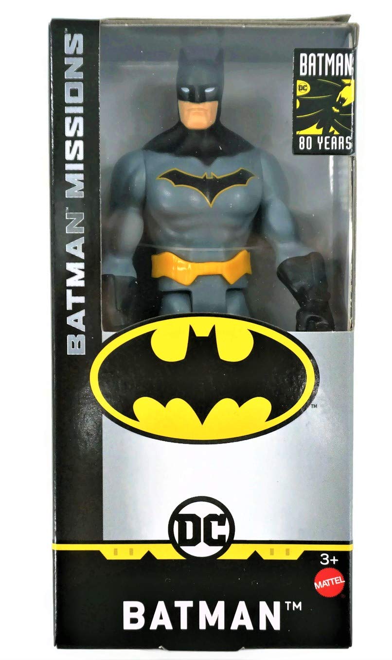 Dc 6 Inch Action Figures | 5 Pack Includes The Joker, Grey Suit Batman, Black Suit Batman, Robin And Nightwing | 5 Point Articulation