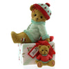 Cherished Teddies Collection Bear Sitting On Present Figurine