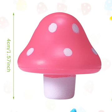 Jerify Mushroom Stress Balls PU Foam Stretchy Balls Stress Relief 1.57 Inch Mini Toys for mature-themeds Mushroom Shape Balls mature-themed Fidget Toys for Anxiety Relaxing