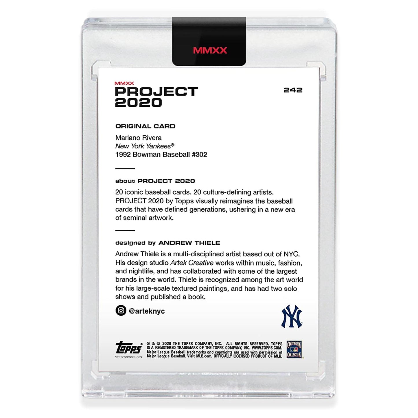 Topps Project 2020 Card 242-1992 Mariano Rivera by Andrew Thiele