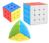 Jo Baby Cube Combo Set of 3X3, 4X4, Mastermorphix High Speed Stickerless Magic Cube Puzzle (CUBE-34PY)