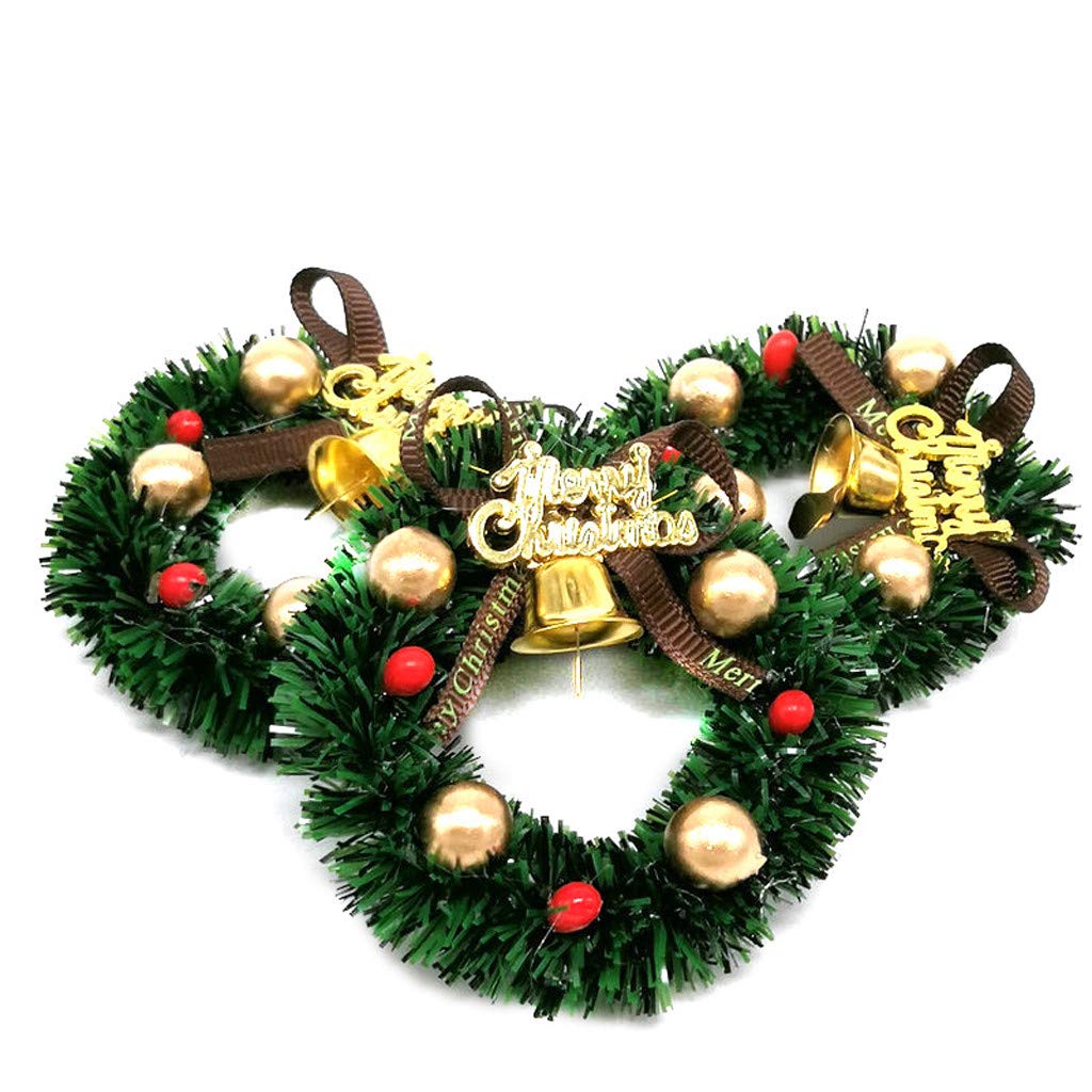 Sxfse Dollhouse Decoration Accessories, 1:12/1:6 Toy House Miniature Scene Model Christmas Wreath Pretend Toys