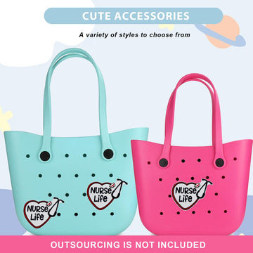 Lckaey Rubber Beach Bag Accessories-PVC Rubber decoration-for EVA Purse Bogg Inserts Y064figure 24