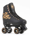 Rio Roller Rose Roller Skates - Unisex Indoor/Outdoor Quad Roller Skates For Women And Men (Mens 7 / Ladies 8, Black/Rose Gold)