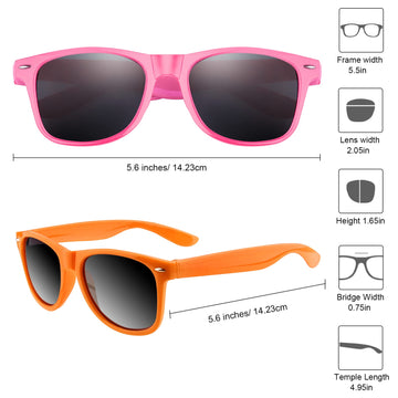 Fepito 30 Packs Neon Color Party Sunglasses Bulk For Birthday Party Supplies Treat Bag Fillers For Beach Pool Party Toys For Adults, 10 Colors