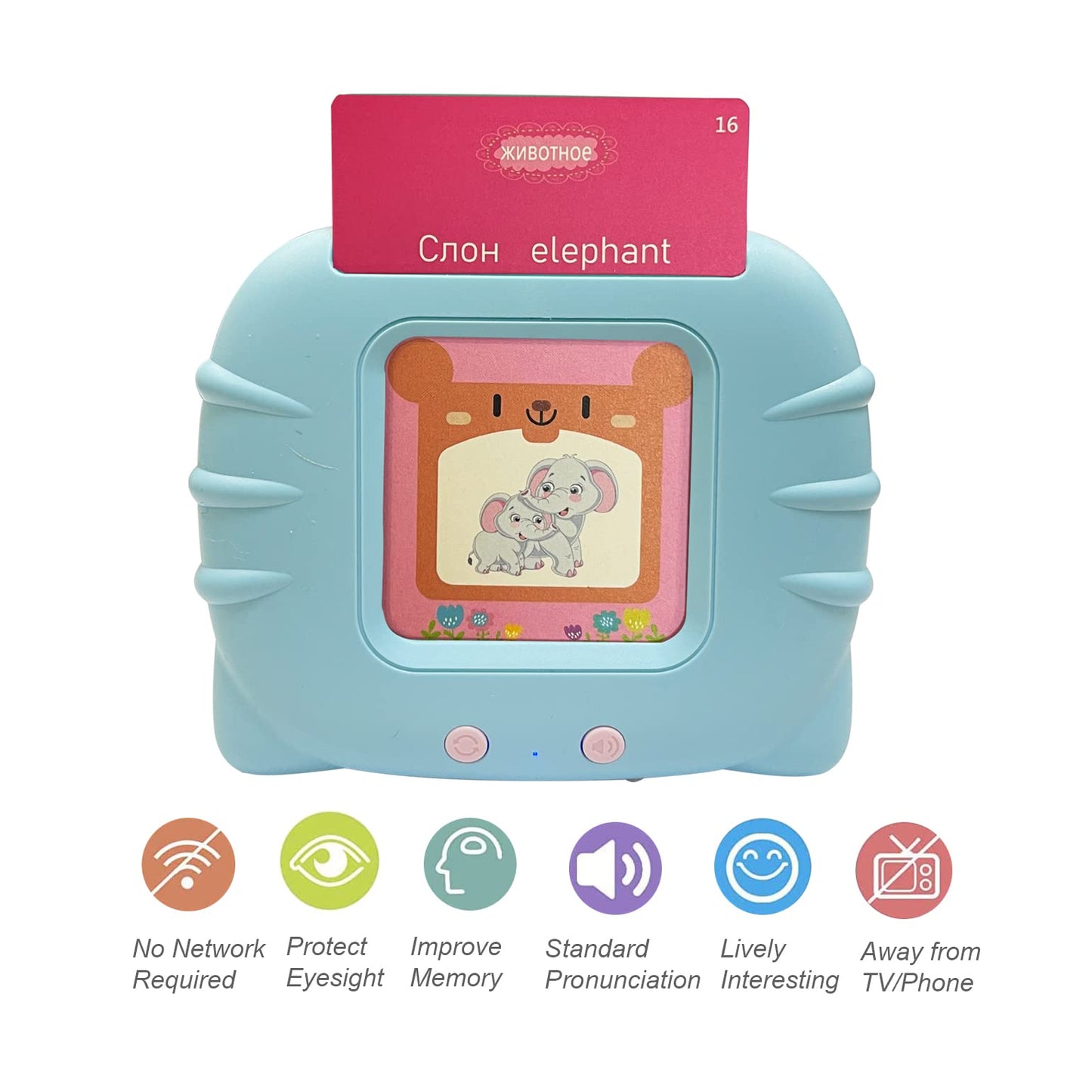 Russian English Taking Flash Cards 112 Pcs, Teach & Learn Basic Russian Alphabet Words For Children, Bilingual Early Learning &