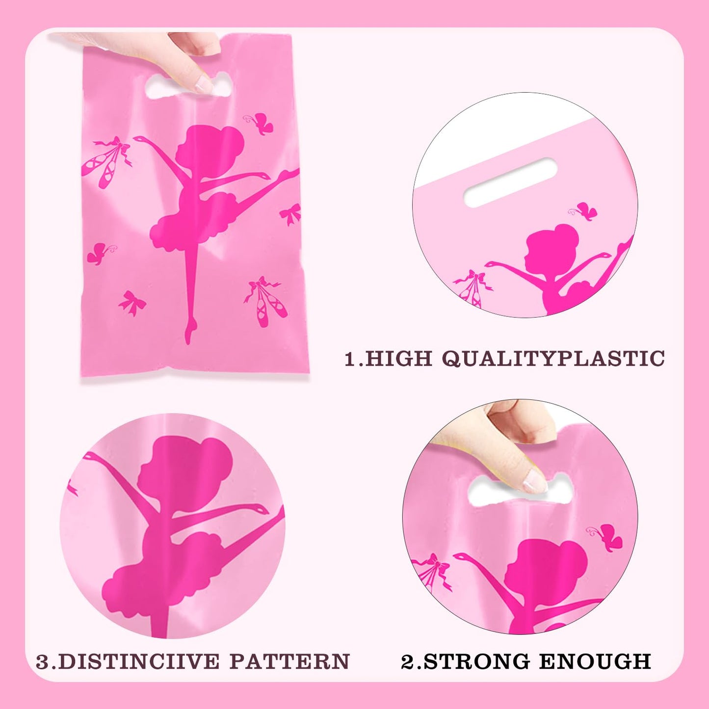 122 PCS Ballerina Party Favors Dancing Theme Birthday Supplies Decorations with Ballerina Goodie Bags, Ballerina Stickers, Balle