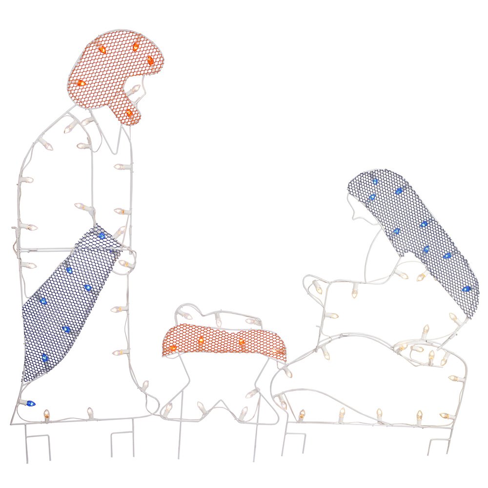 Vickerman 55 x 68 Wire Nativity Silhouette lit with C7 Bulbs