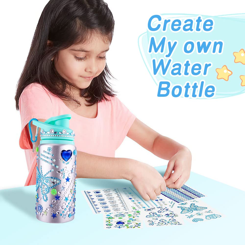 Gift For Girls, Decorate Create Your Own Water Bottle Kits For Girls, Girls Diy Arts And Crafts Kits Supplies Toys For Children