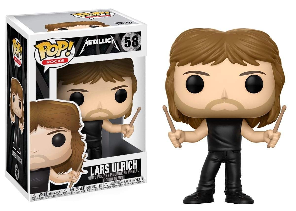 Funko Pop! Rocks Metallica Lars Ulrich Collectible Figure - Brown Resin - Model 13807