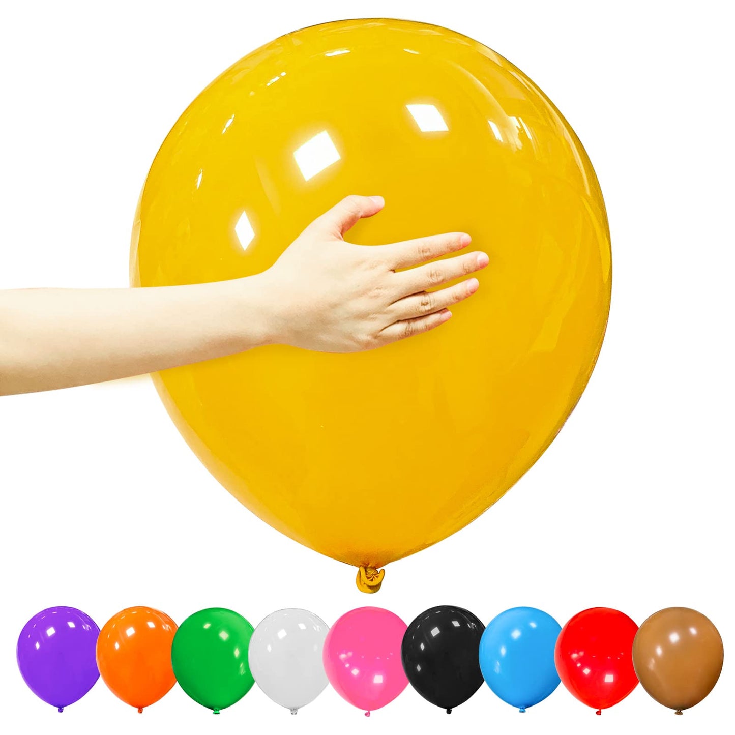 18 Inch Assorted Colors Big Balloon 12 Pack Large Latex Party Balloons Round Helium Balloon For Christmas Wedding Birthday Baby