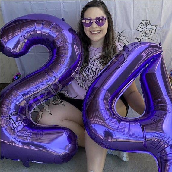 21 Balloon Number, Purple Number 21St Birthday Balloons 40 Inch, 21 Or 12 Years Old Purple Birthday Decorations For Men Women Hi
