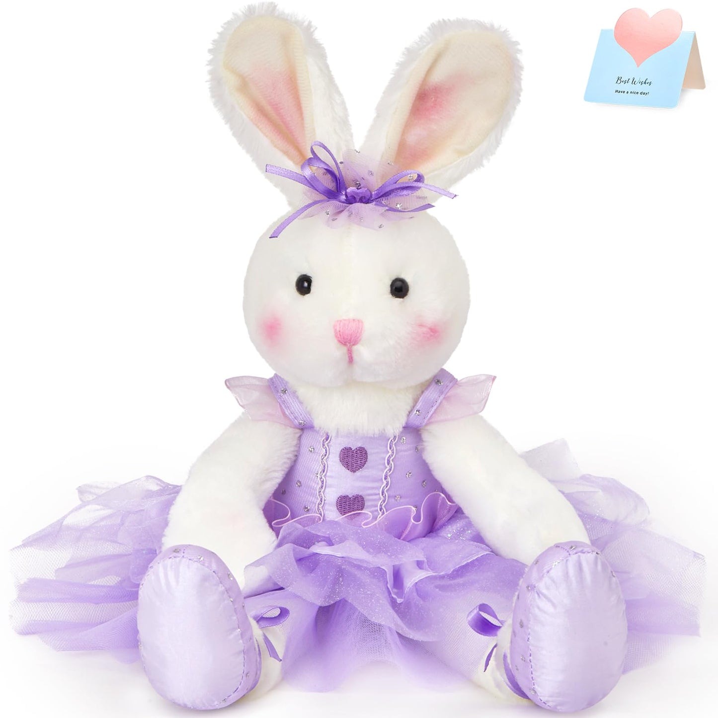 Wewill 20 Ballerina Bunny Stuffed Animal Ballet Rabbit Doll Adorable Soft Long Legs Plush Toys Girls Gift On Easter Birthday Chr