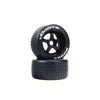 ARRMA dBoots Hoons 53/107 2.9 Pre-Mounted Belted Tires, Silver, 17mm Hex, 5-Spoke (2), ARA550084, Black