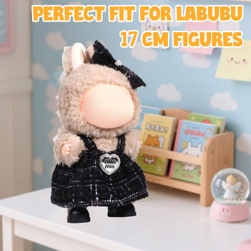 AICase for Labubu Clothes/for Labubu Outfits Clothes Set for 17cm Lububu Doll 2 Piece Set enhanced elegant Chic Dress Clothing for LA BUBU Girls Stylish Adorable Dolls Clothes Accessories (No Doll)_4