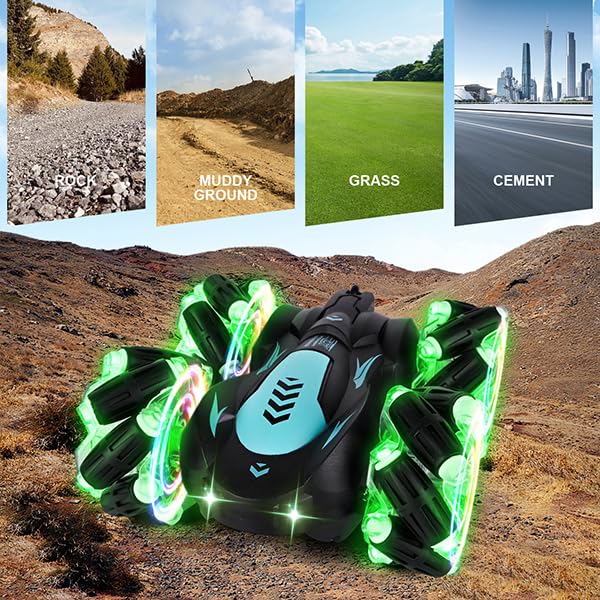Zokugar Gesture Sensing RC Stunt Car,360Spins Double Sided Hand Controlled RC Car Glove Controlled Twist Remote Control Car with