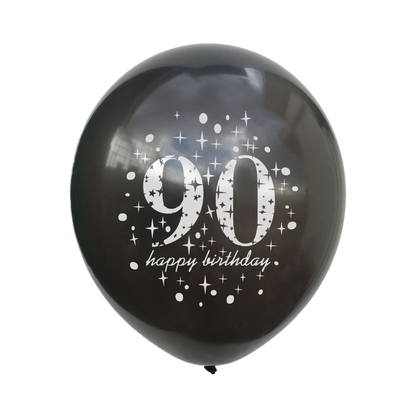 SHUNTAI 90th Birthday Balloons - Gold and Black Latex Confetti, 12 inch, 15 Pieces, Happy 90 Year Old Anniversary Party Decor