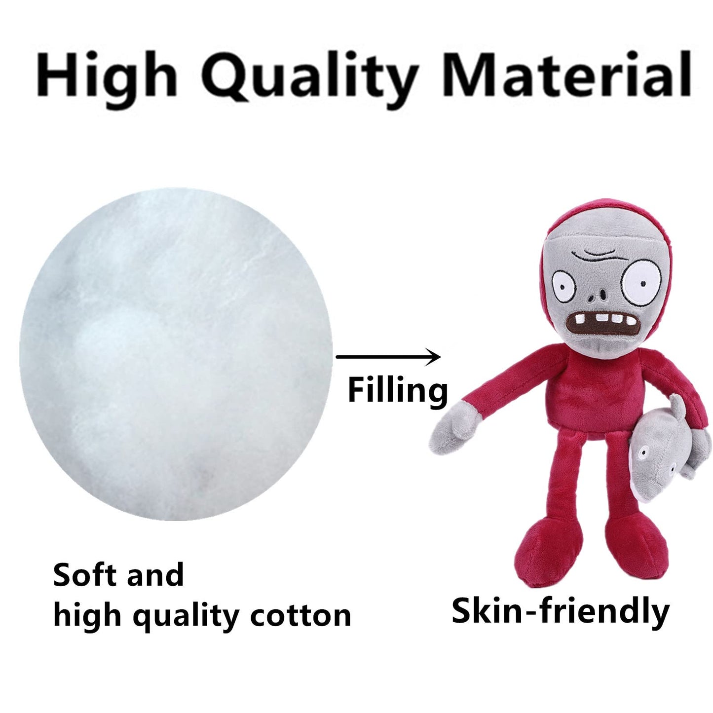 Jhesao 10 Pcs Plants And Zombies Plush Zombies Plants Sets Toy, 1 2 Stuffed Soft Doll Pvz Plush Figure Doll New