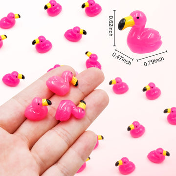 Homico 50Pcs Mini Flamingos Ducks Mini Resin Animals Flamingo Decor Tiny Ducks For Crafts Dollhouse Fairy Garden Landscape Aquar