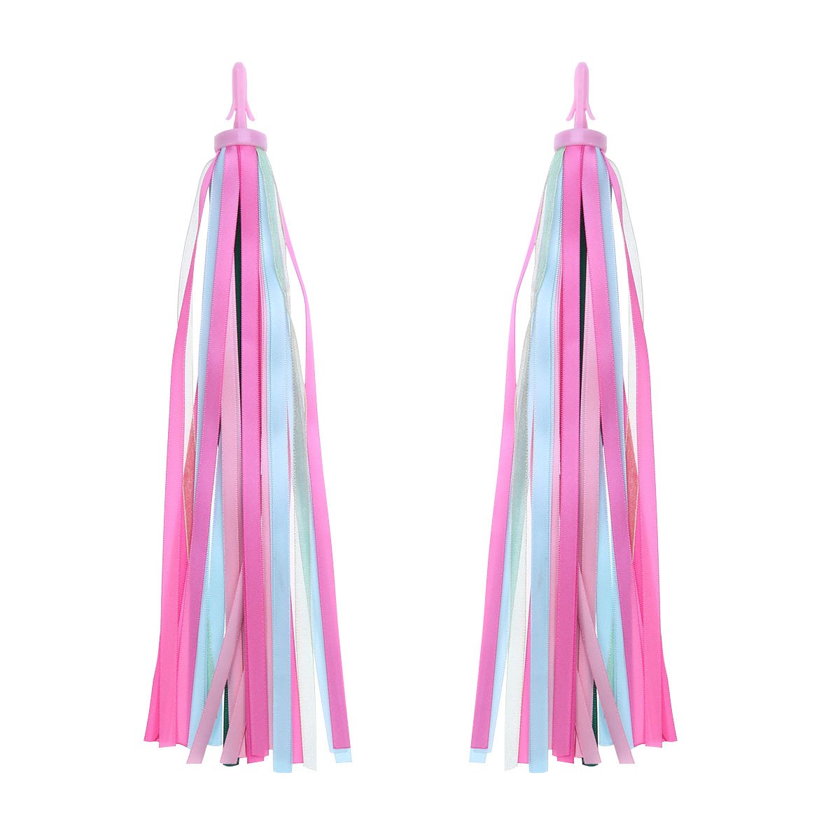 Vorcool 1Pair Bike Handlebar Streamers Bicycle Grips Colorful Polyester Streamers Tassel Ribbons Children Baby Carrier Accessories