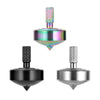 CHEETOP Stainless Steel Spinning Top Precision Mini Desktop Gyroscope Kill Time Reduce Stress ADHD Toys Perfect Balance Gyro (3PCS Black+Silver+Iridescent Style 2)