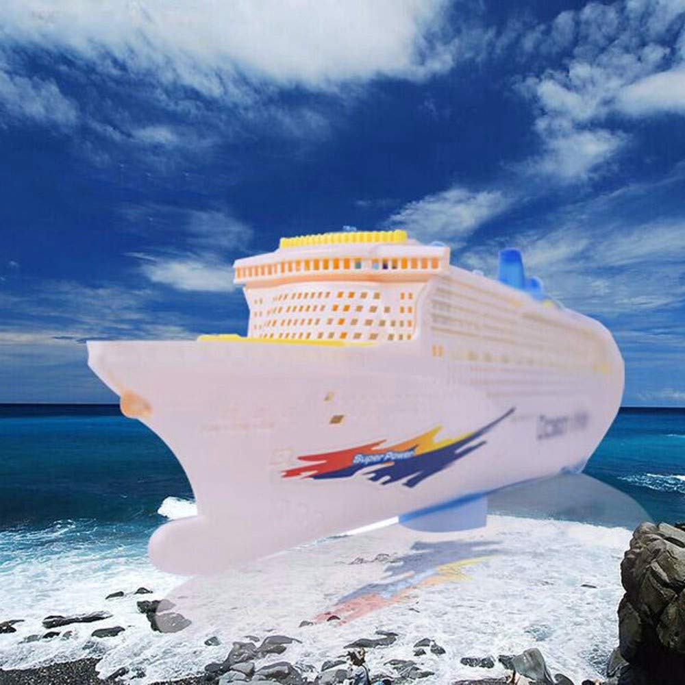 Wenini Xapunk Colorful Ocean Liner Cruise Ship Boat Electric Flashing Led Light Sound,50X13X5 Cm/19.7X5.1X2 In, Cannot Placed In Water, Cannot Float On Water