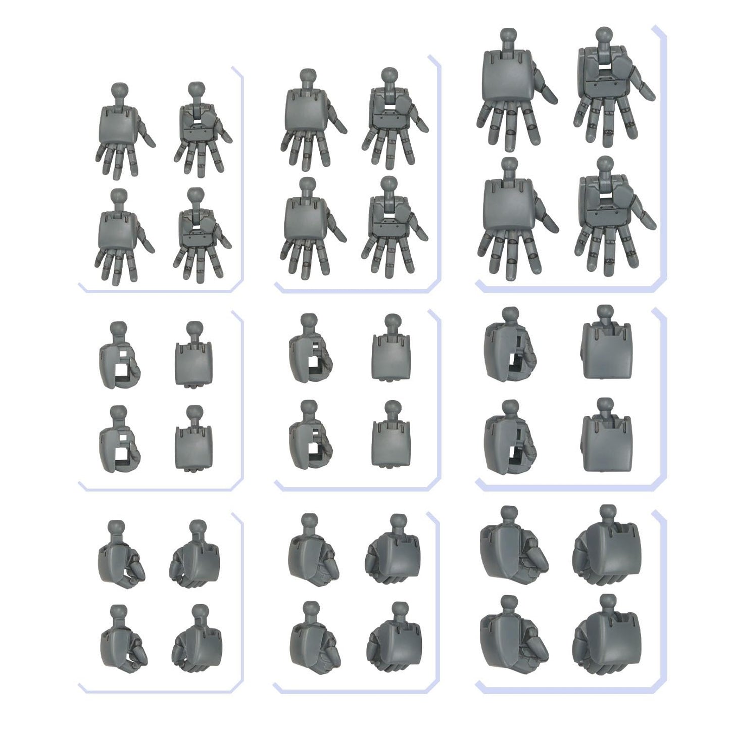 Bandai Hobby - #04 Option Parts Set Gunpla 04 (Build Hands Round), Bandai Spirits Model Kit