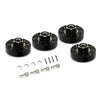 Treal Brass Extended Wheel Hubs (4P) +5Mm Axle Counter Weight 12G For Axial Scx24 Deadbolt C10 Gladiator Bronco -Black