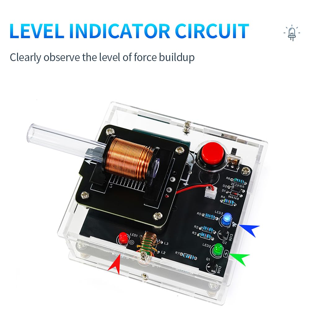 TKXEC STEM Projects DIY Soldering Practice Kit, Electric Magnetic Transmitter, 3.7" Plastic Educational Toy for Teens