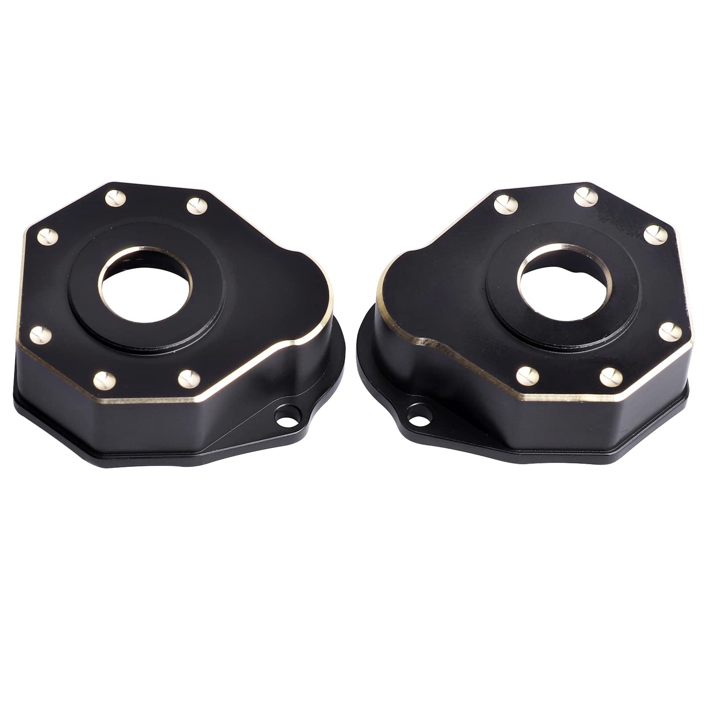 Hobbypark Outer Heavy Duty Brass Portal Covers Housings Weights For Trx4 Trx6 Upgrades Parts, Fit Front Or Rear Axles (2-Pack)