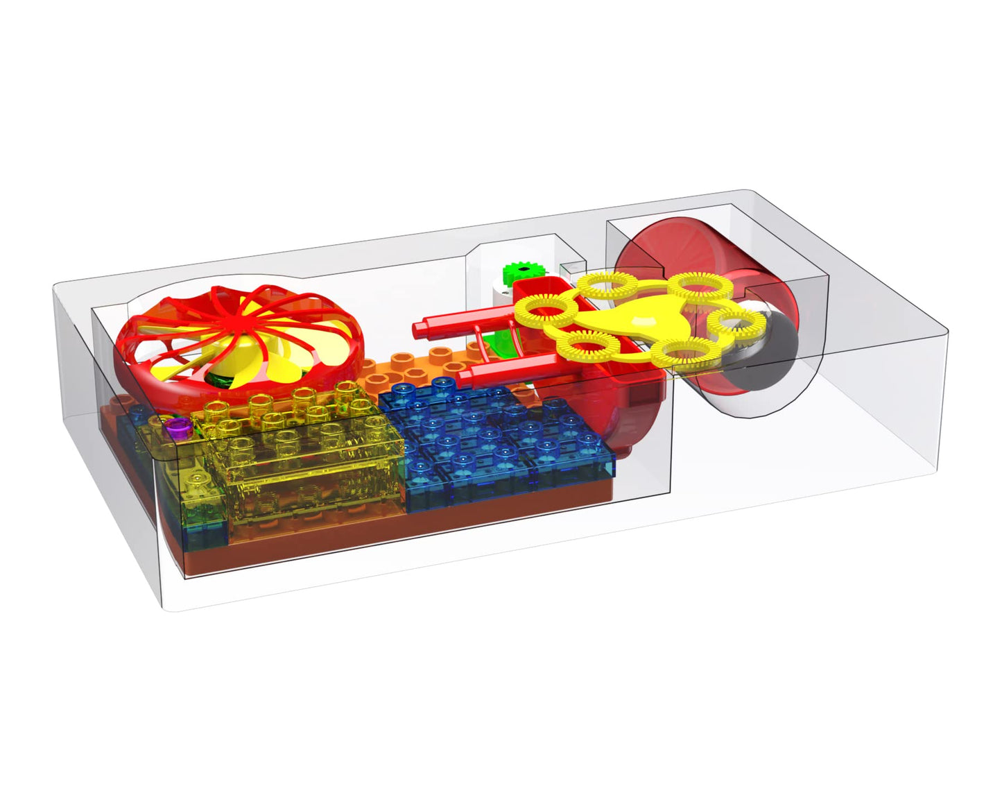 E-Blox Building Blocks Stem Circuit Kit, Build Your Own Bubble Machine, Bubble Solution Included, Great Science Project For Litt