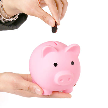 Pandaear Piggy Bank, Unbreakable Cute Plastic Coin Bank For Boys & Girls, Large Money Saving Bank, Shatterproof Pig Money Box, F