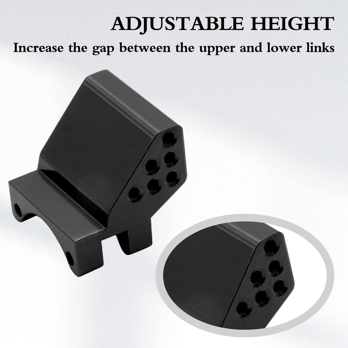 OGRC Adjustable Height Rear Axle Truss Upper Link Mount Aluminum Alloy Link Bracket for Axial SCX24 C10 JLU Gladiator Bronco Upg