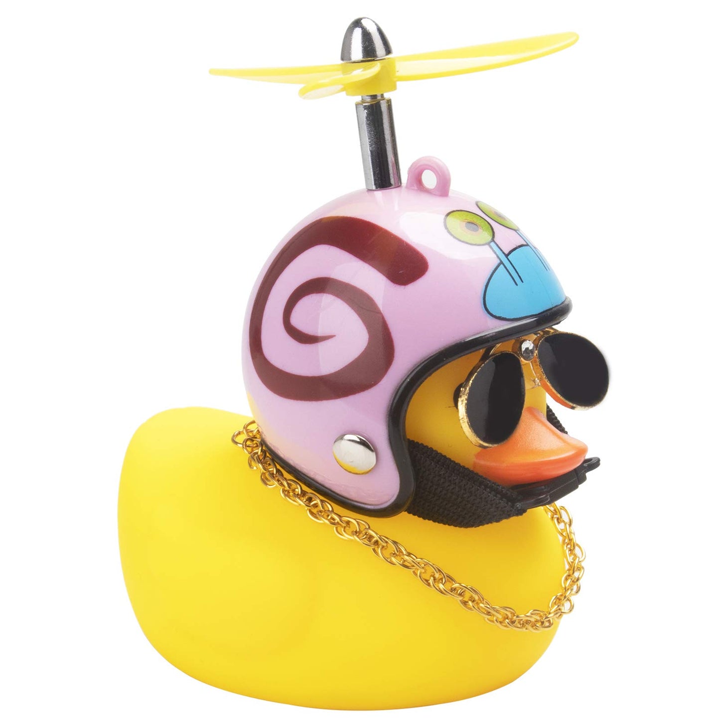 Wonuu Rubber Duck Car Decorations Cute Yellow Duck Car Dashboard Ornaments With Propeller (Snail-Y)