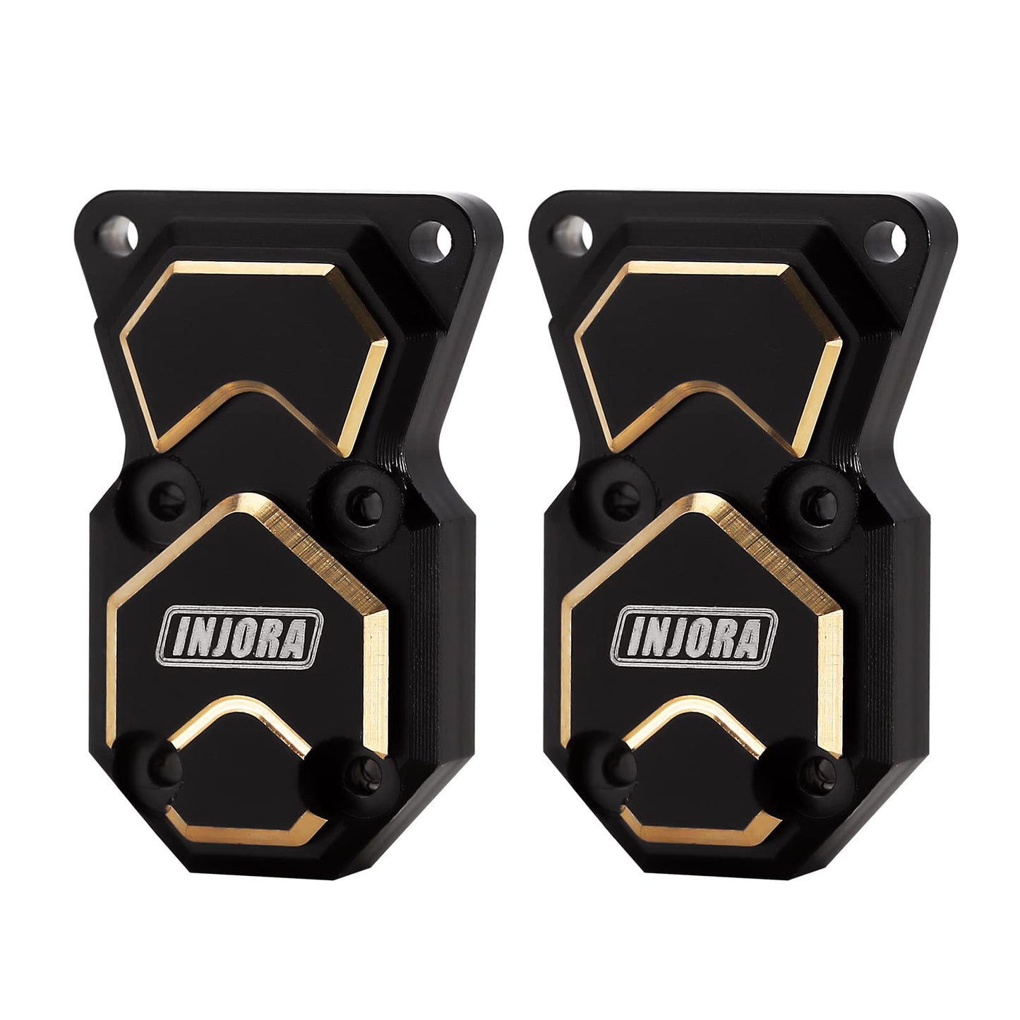 INJORA Brass Diff Cover for Front and Rear Axles Black Coating Finish Diff Cover for Axial SCX24 Bronco Deadbolt C10 JLU Gladiat