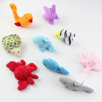 10Pcs Story Time Finger Puppets - Different Cartoon Sea Animal Finger Puppets For Toddlers