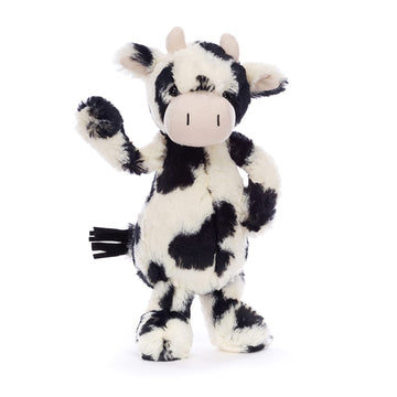 Jellycat Bashful Cow Calf Stuffed Animal, Medium 12", Multicolor, Model 670983049039, Soft Plush Toy