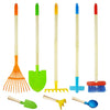 Pomiku 8Pcs Kids Gardening Tools, Kids Rake And Shovel Set, Toddler Outdoor Yard Tools, Garden Toys Gifts For Boys Girls Age 3 4