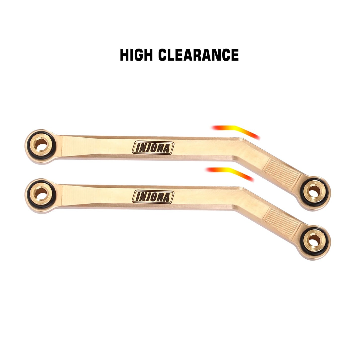 INJORA Brass High Clearance Chassis Links 39g Heavy Brass Links for FMS FCX24 1/24 Upgrade Part,8PCS (FCX24-04)